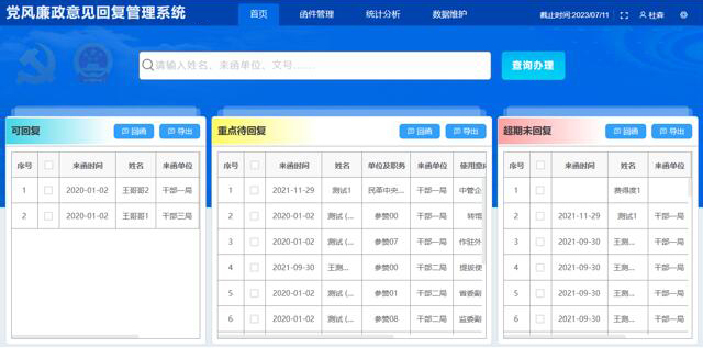 黨風廉政回復